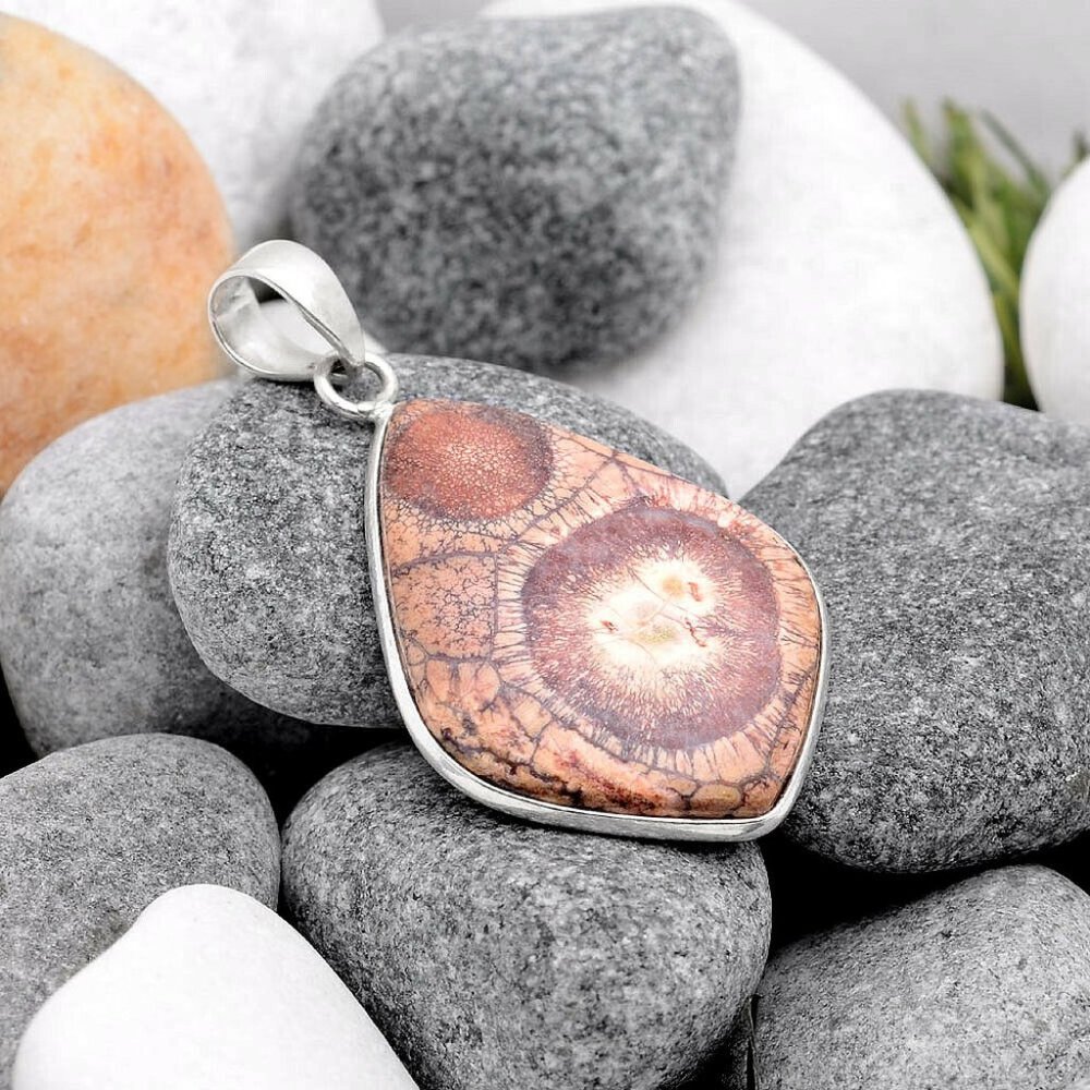 Natural Mexical Birds Eye Jasper Solid Silver